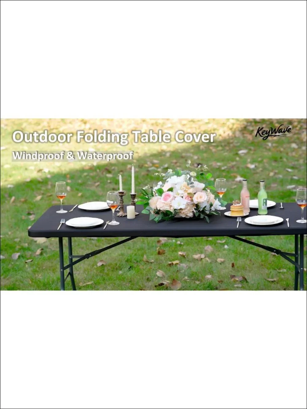 Fitted Elastic Tablecloth 6 Ft Rectangular Polyester Spandex Stretch Cover